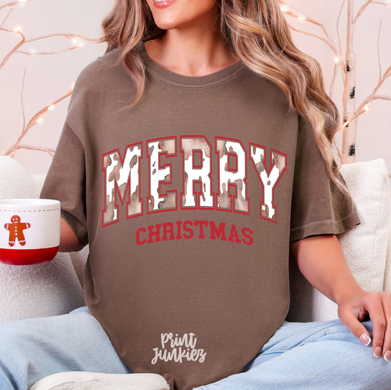 Merry Christmas Cow Print - DTF