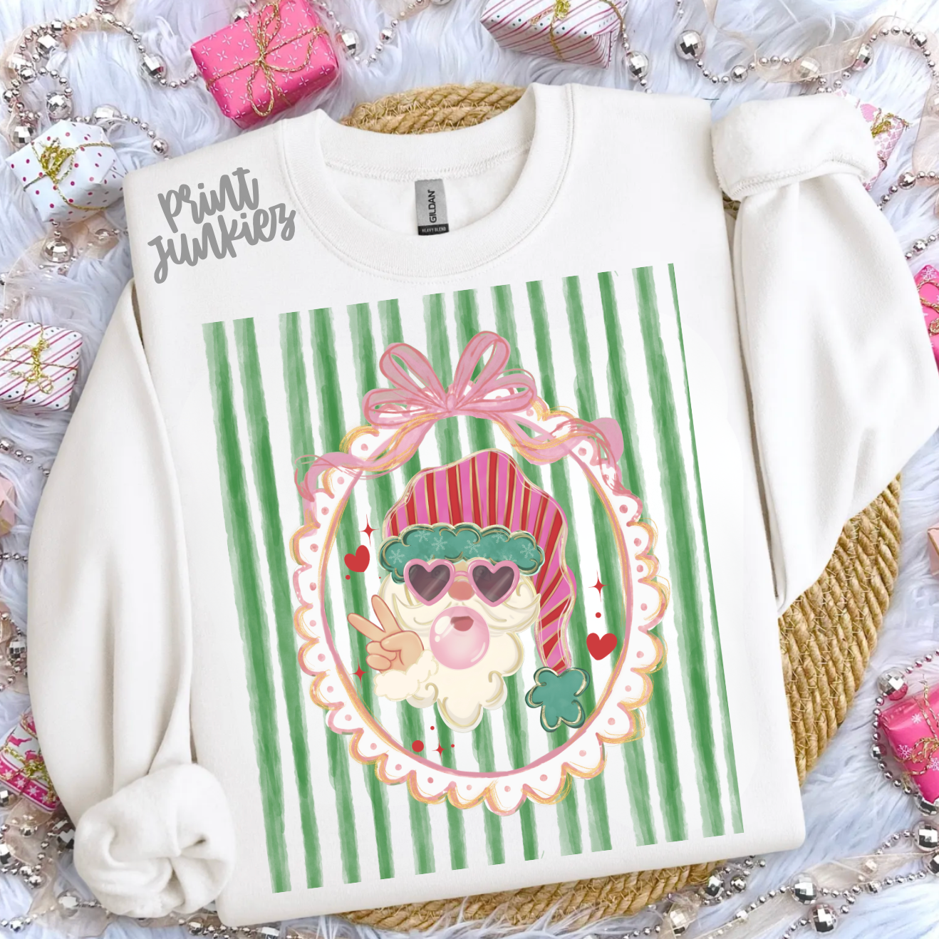 Preppy Santa Coquette Frame - DTF