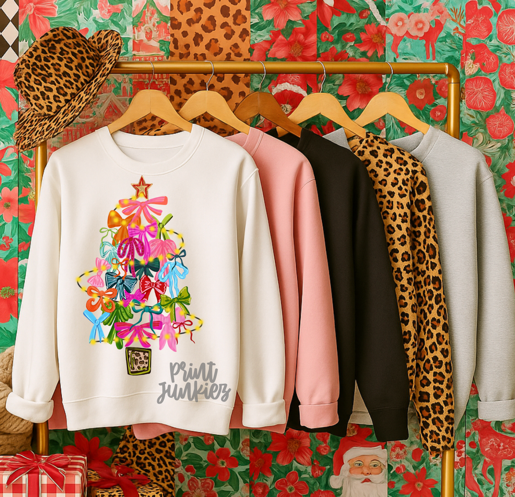 Coquette Bow Christmas Tree - DTF