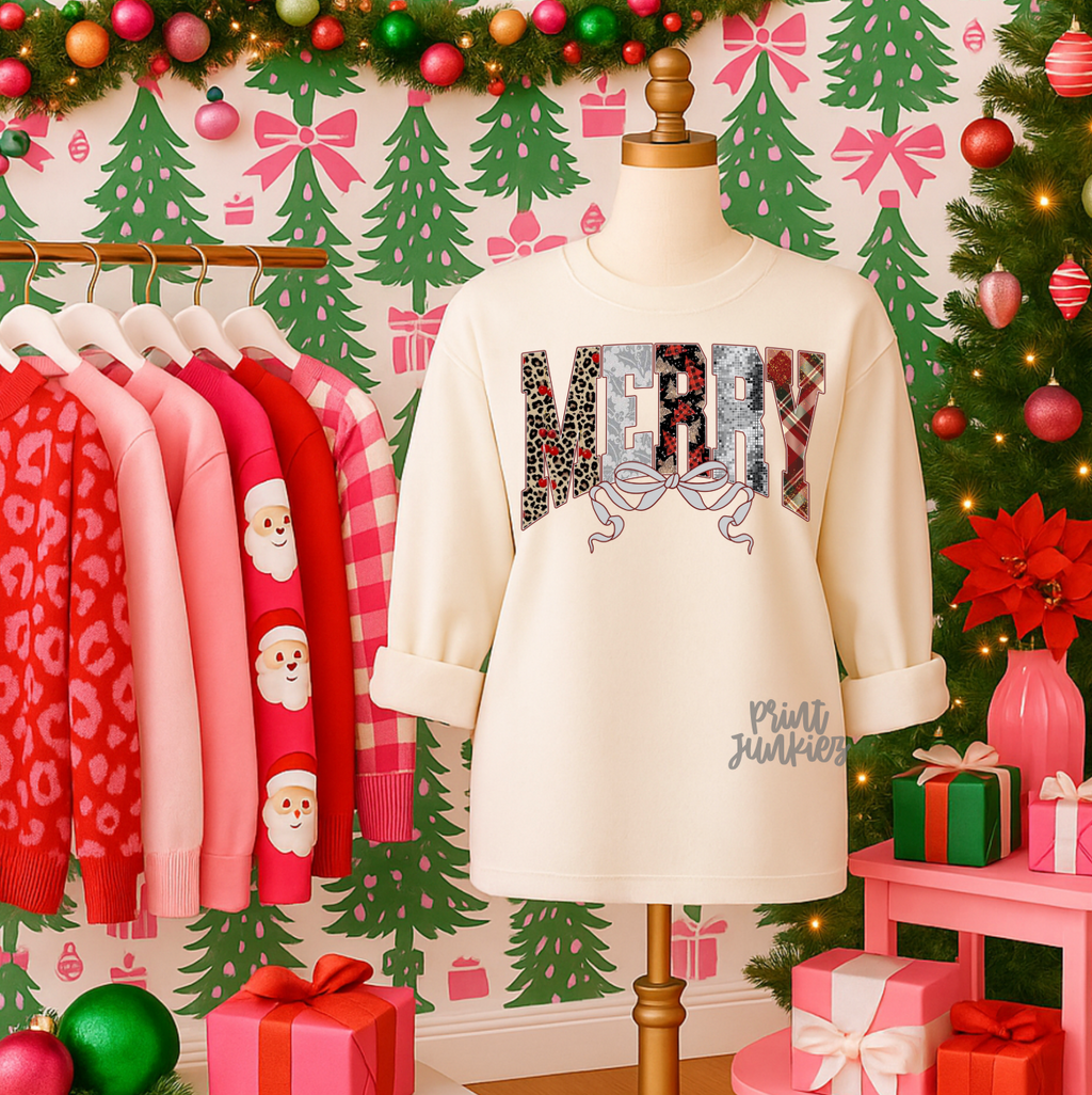 Merry Glam Bow - DTF