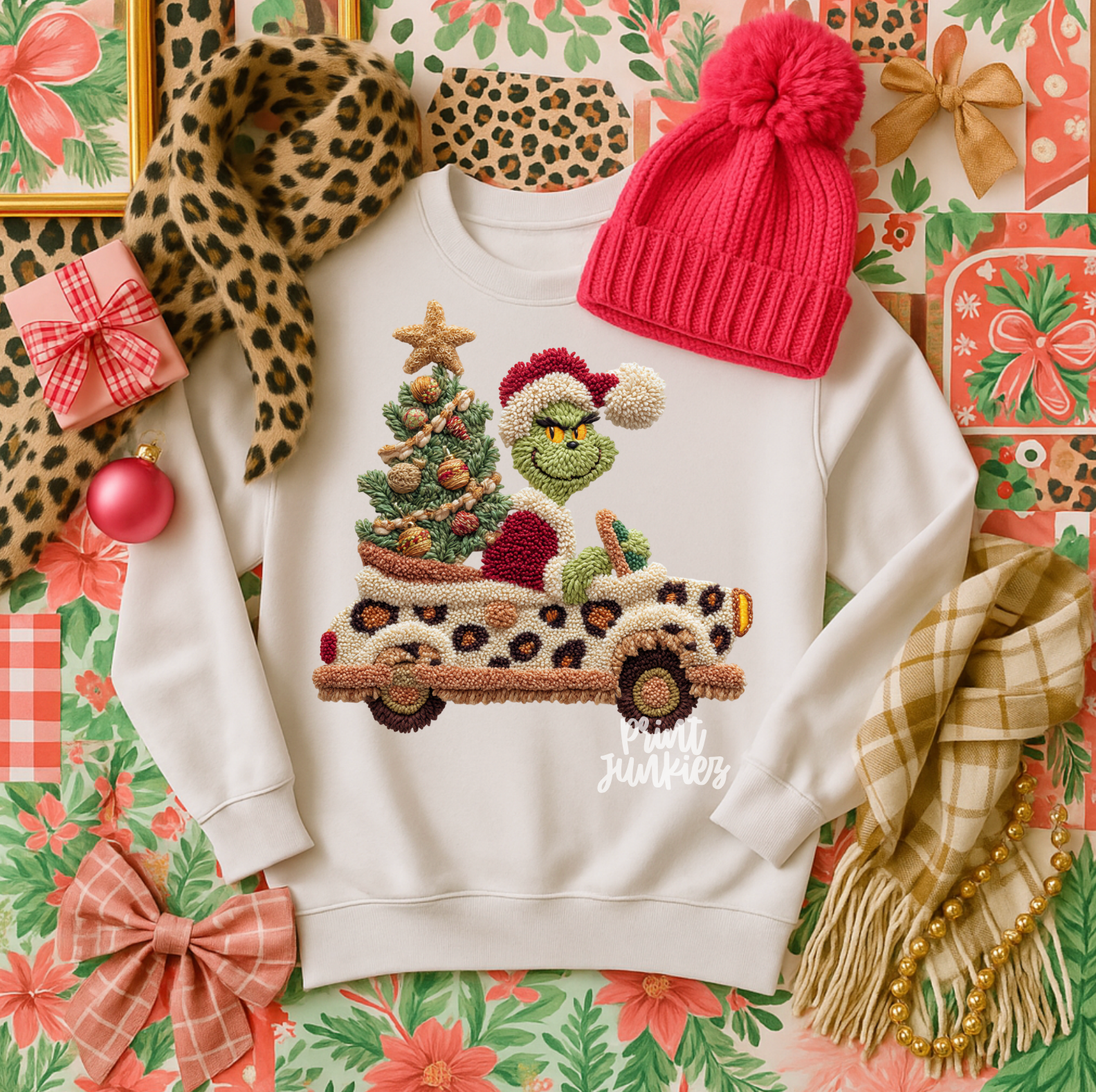 Leopard Yarn Car - DTF