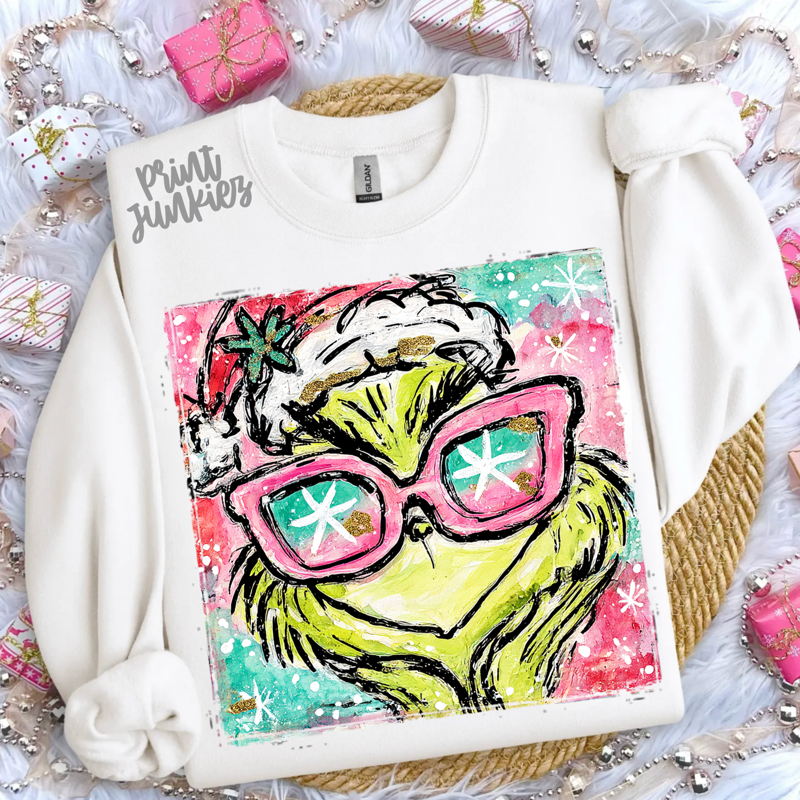 Preppy Painted Green Man w/ Sunglasses - DTF