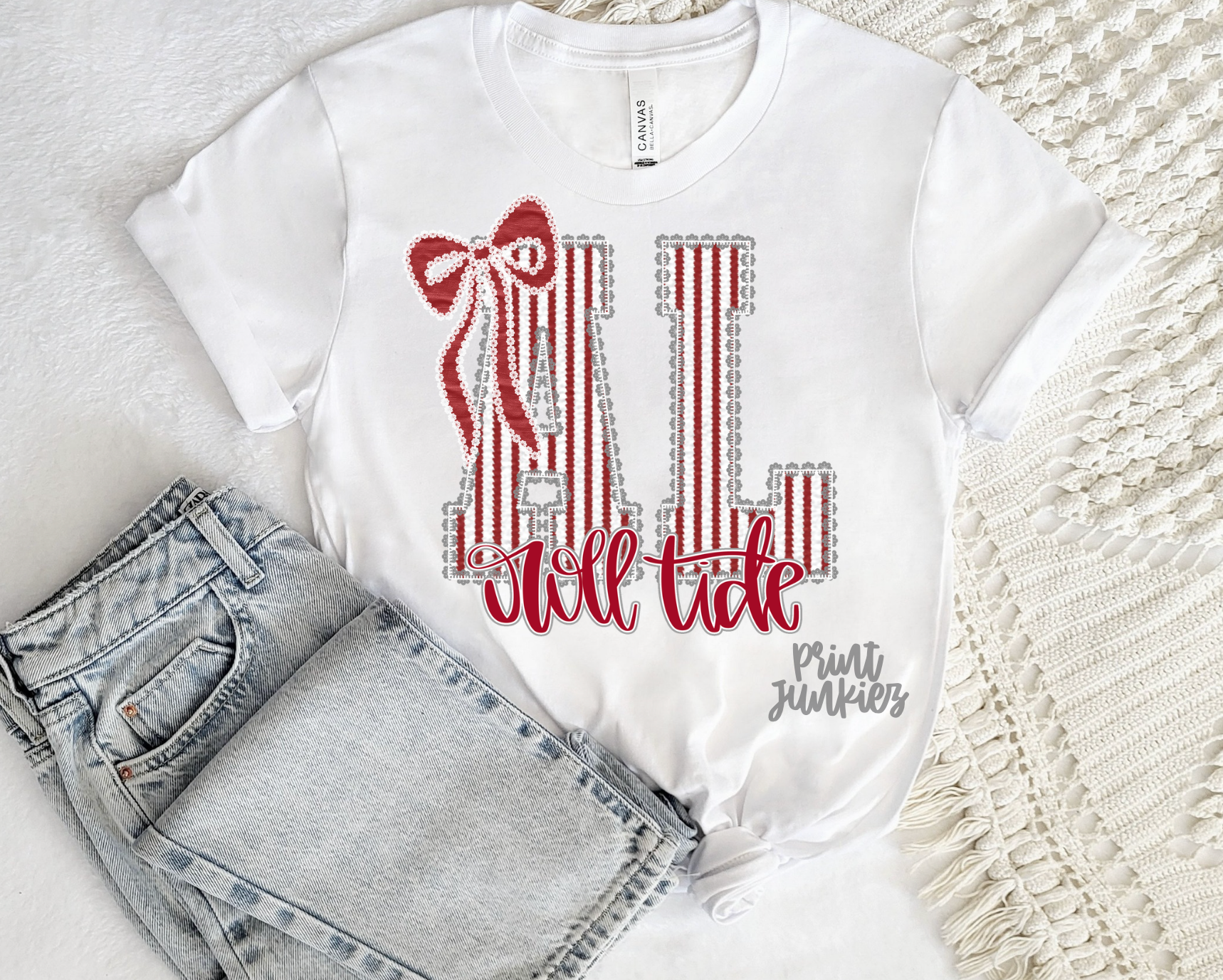 AL Roll Tide Seer Sucker- DIGITAL - DTF