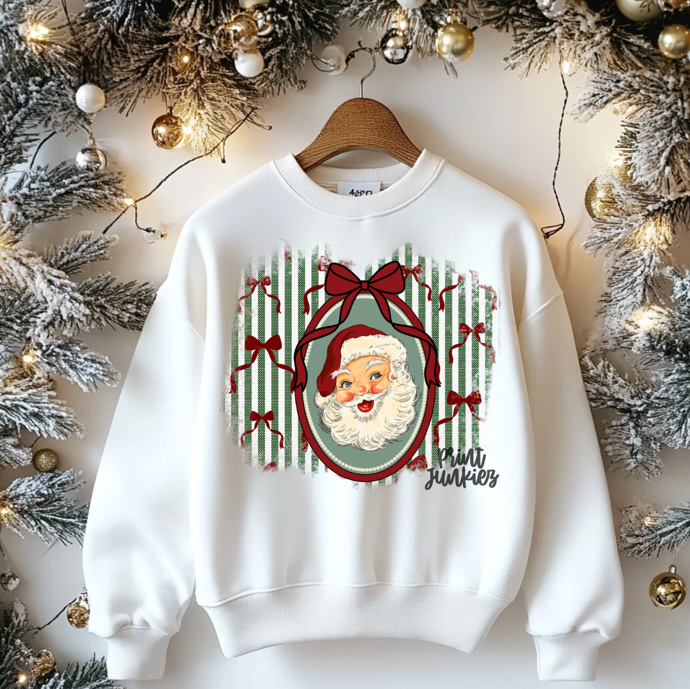 Preppy Santa Distressed - DTF