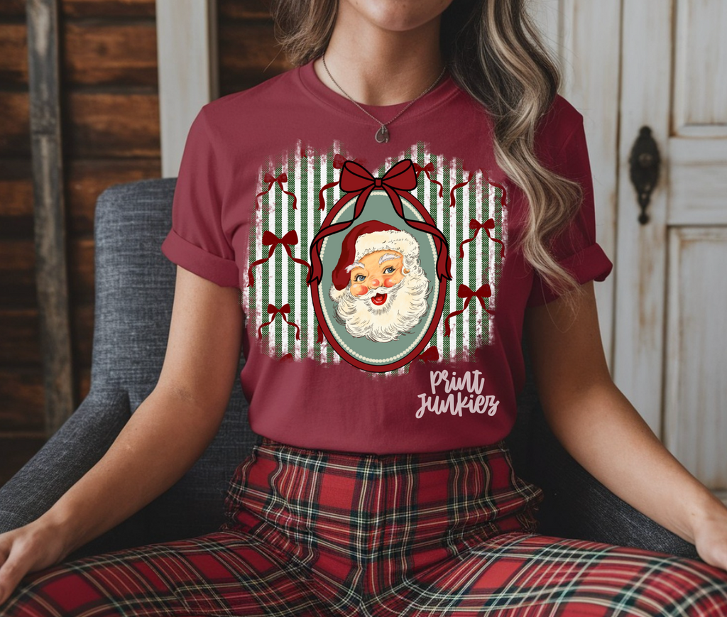 Preppy Santa Distressed - DTF
