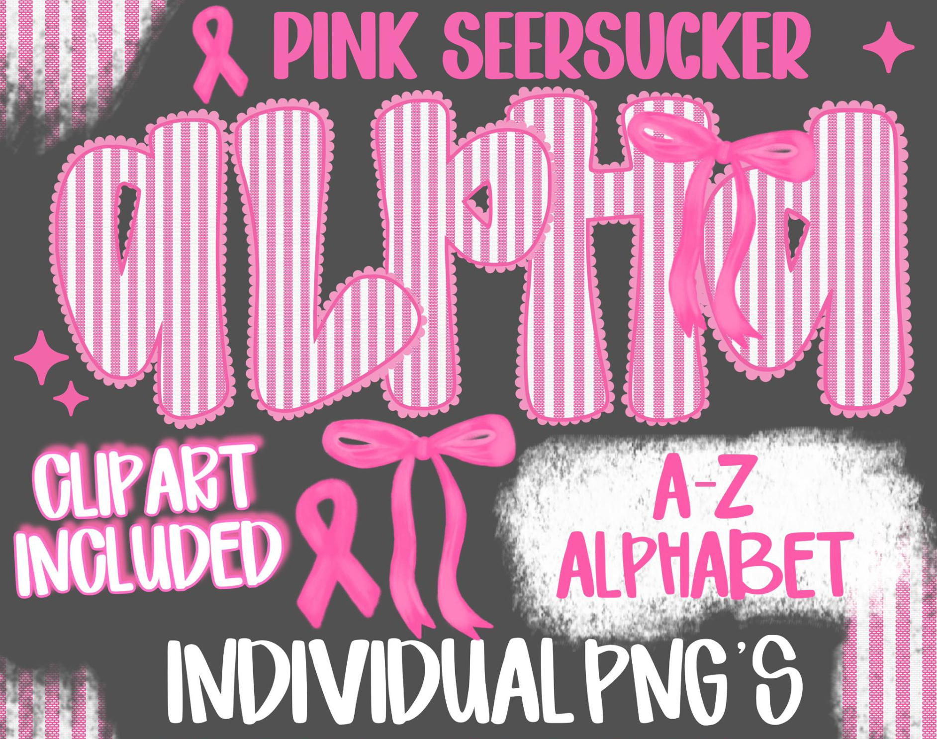 Pink Seersucker - CUSTOM - DTF