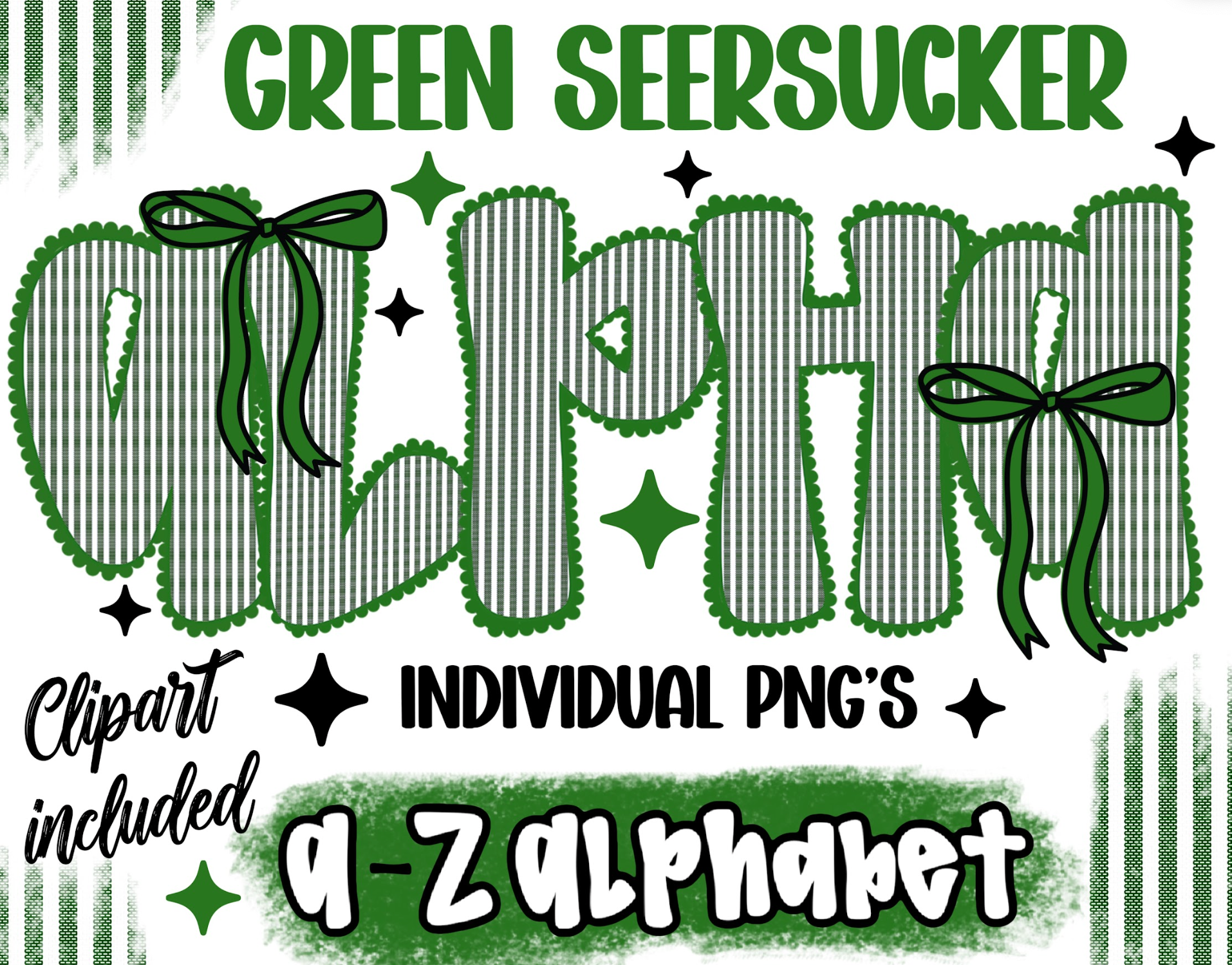 Green Seersucker - CUSTOM - DTF