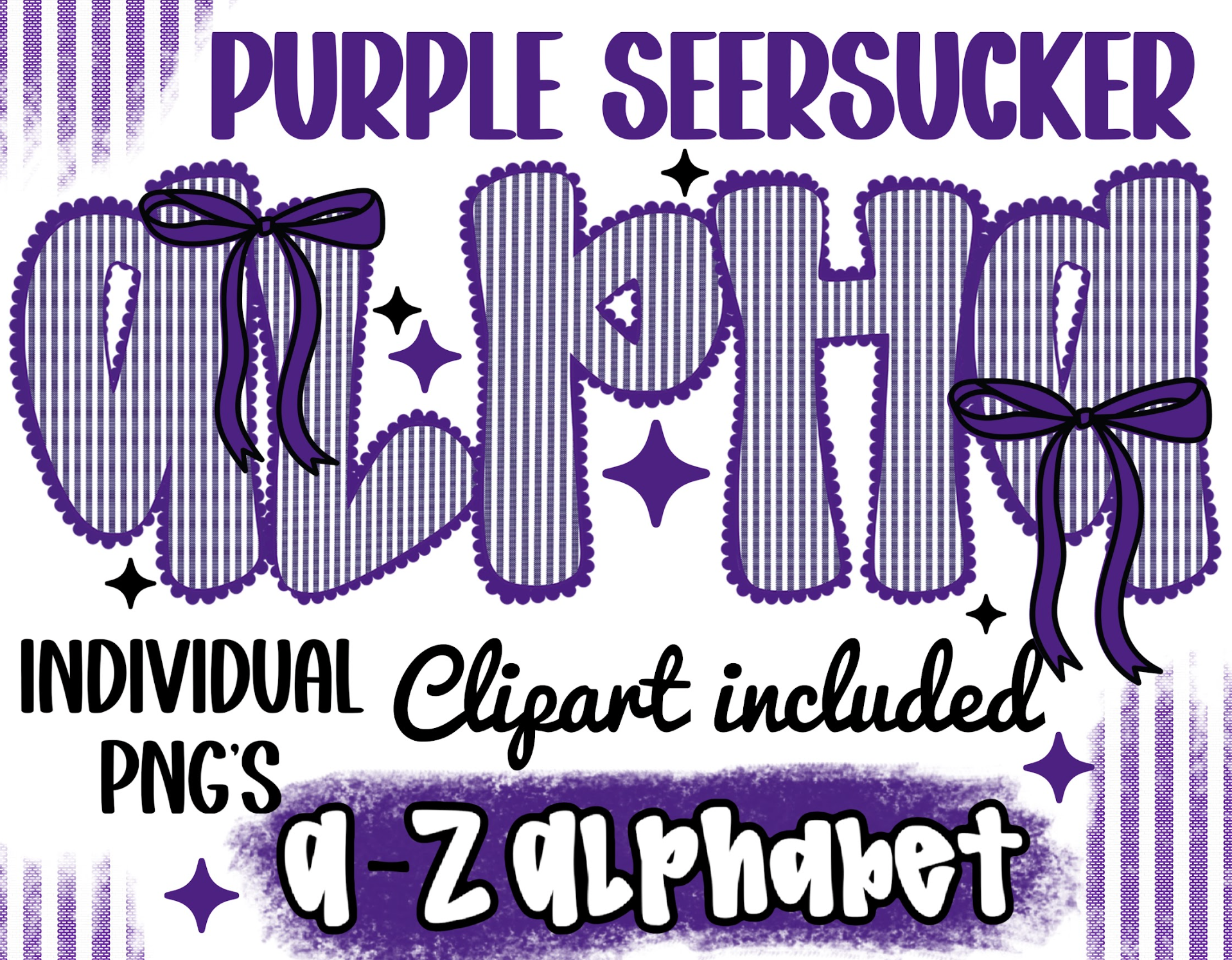 Purple Seersucker - CUSTOM - DTF