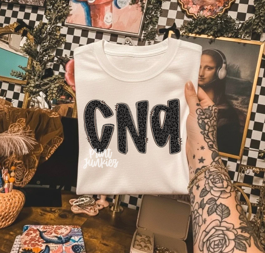 Black Cheetah Preppy Alpha - CUSTOM - DTF