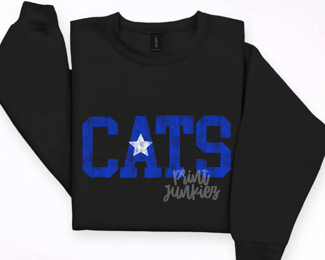 Royal Blue Acid Wash Varsity - CUSTOM - DTF