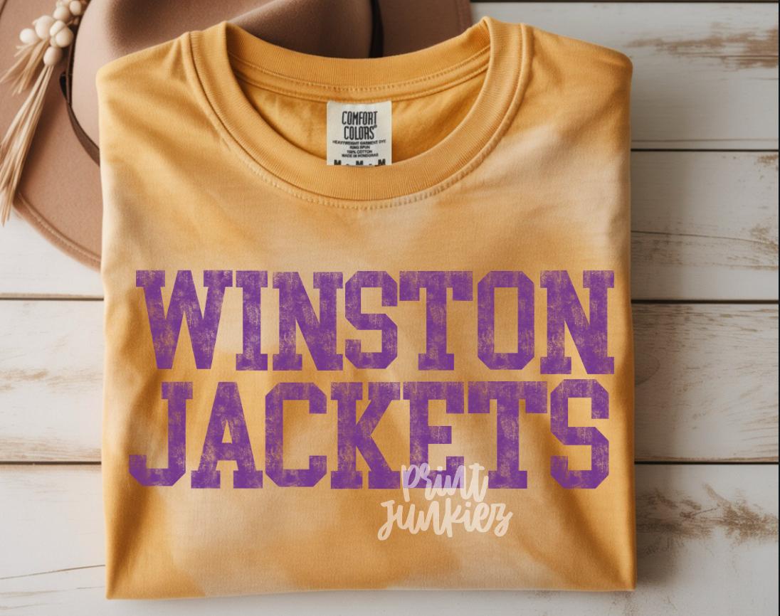 Purple Acid Wash Varsity - CUSTOM - DTF