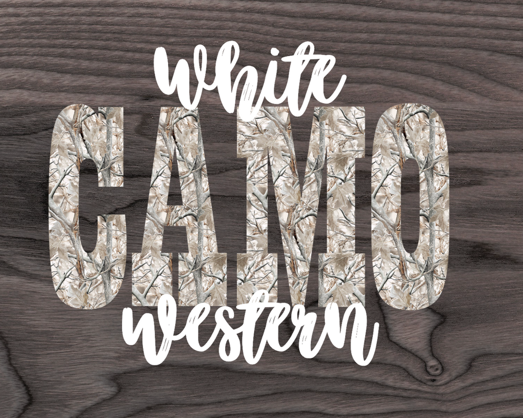 White Camo Western Alpha - CUSTOM - DTF