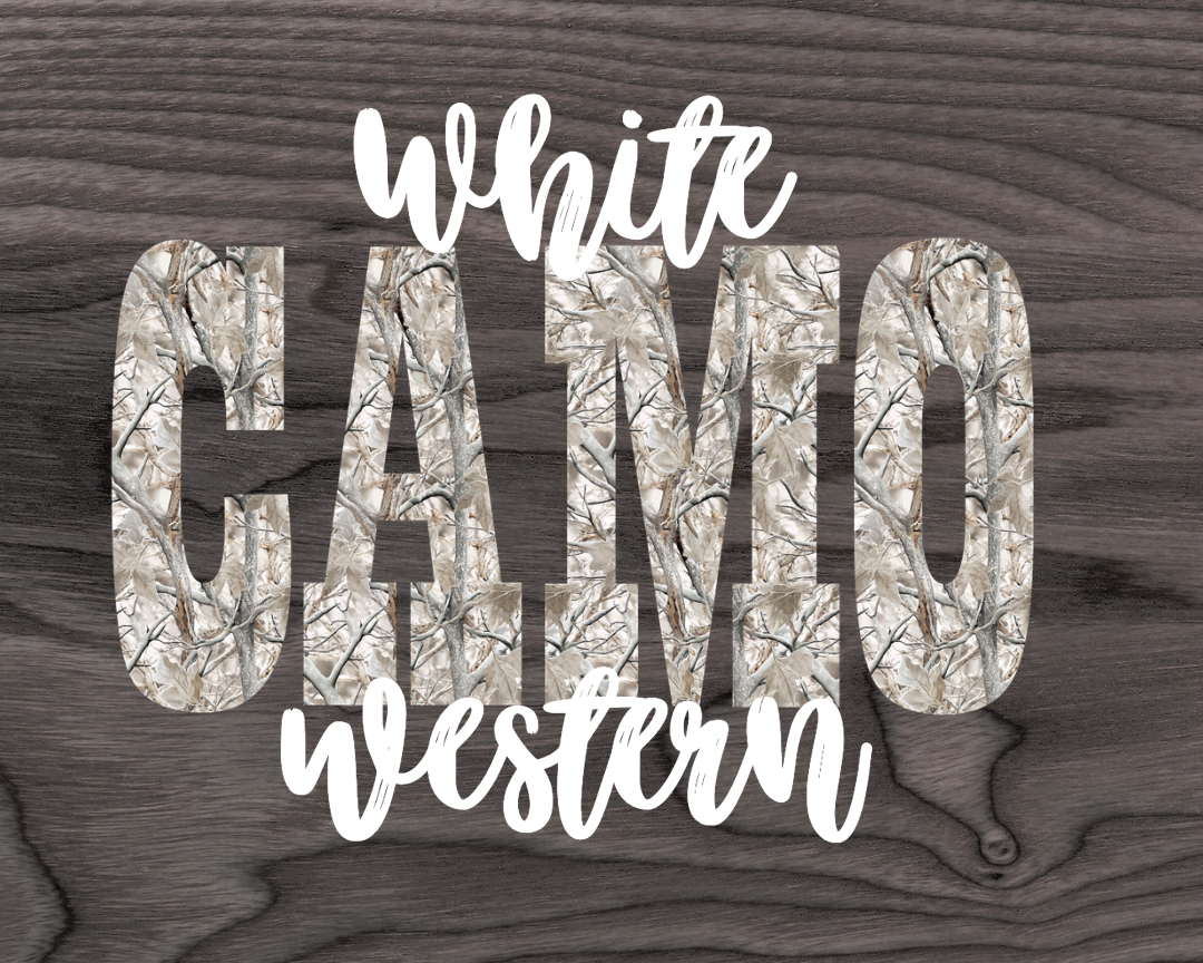 White Camo Western Alpha - CUSTOM - DTF