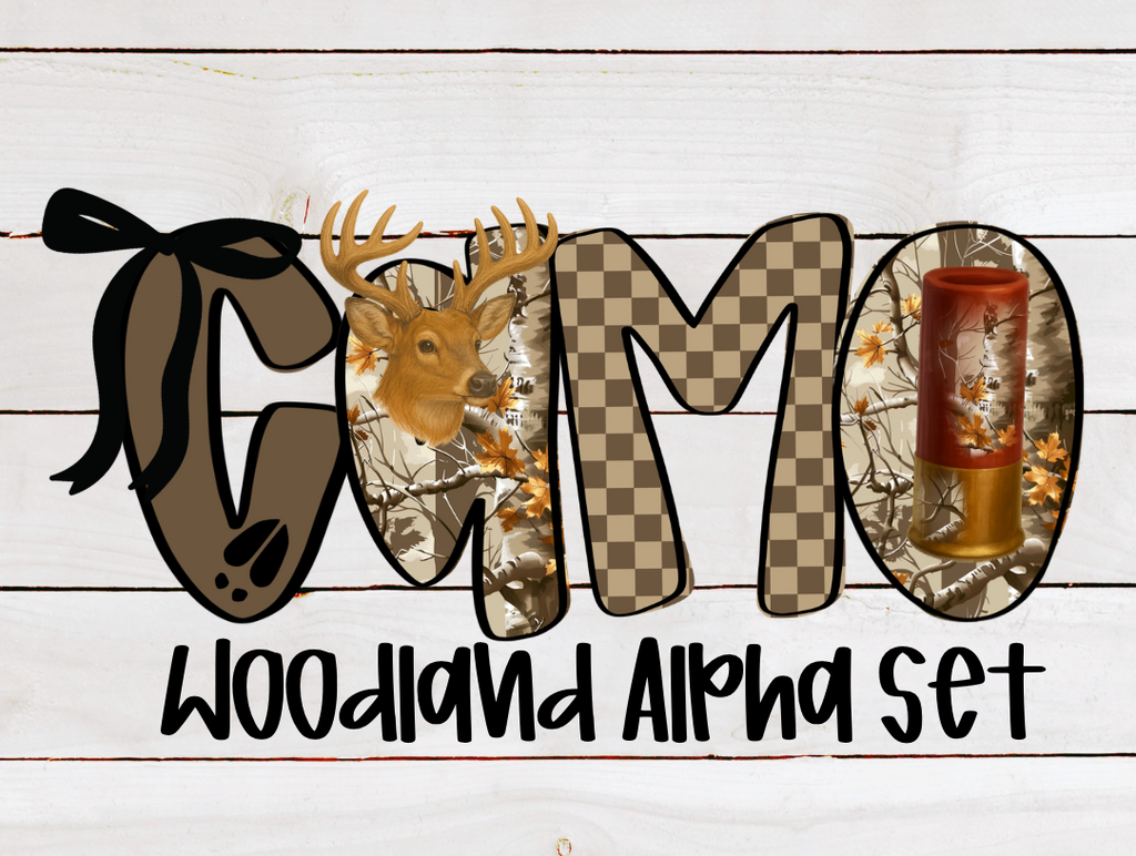 Woodlands Camo Alpha Set - CUSTOM - DTF