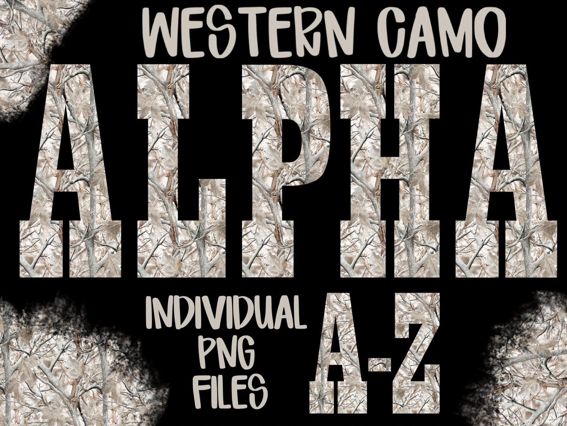 White Camo Western Alpha - CUSTOM - DTF