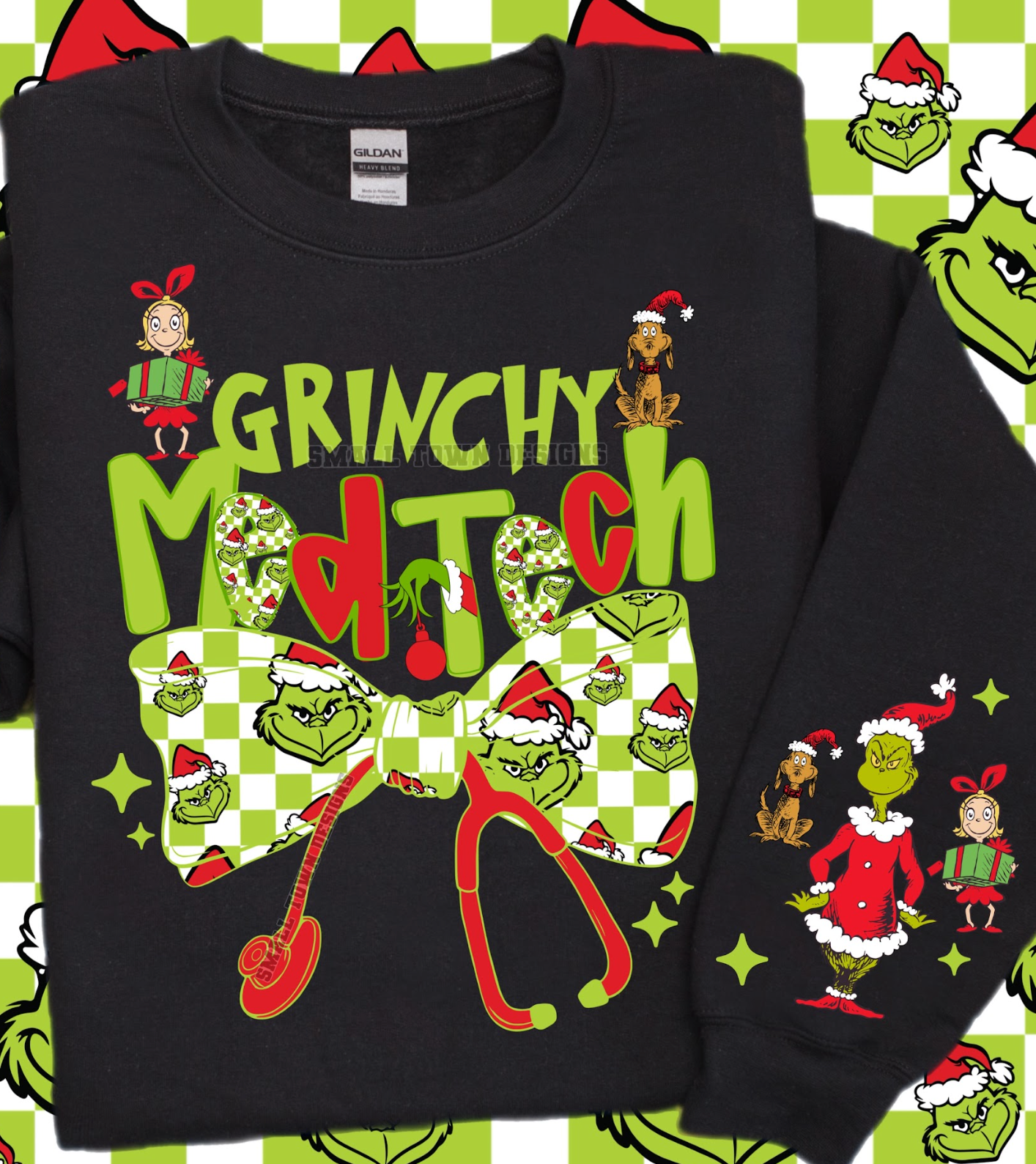 Green Man Checkered - CUSTOM - DTF