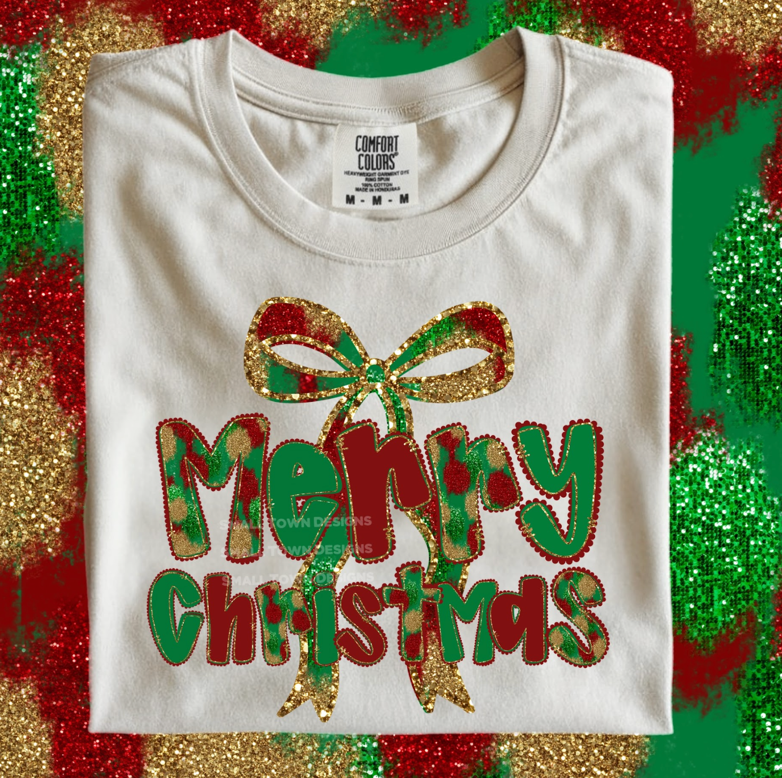 Christmas Gold Brushstrokes - CUSTOM - DTF