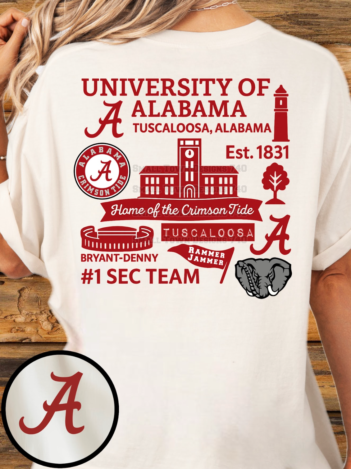 University of Alabama Doodle - DTF