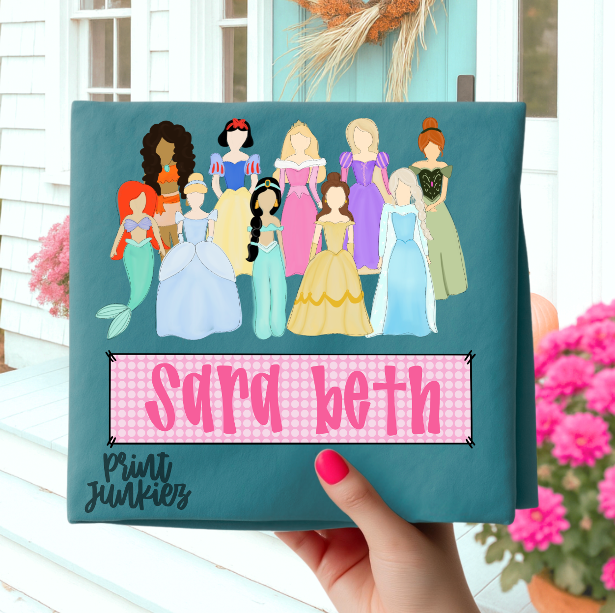 Princesses Checkered Name Tag - CUSTOM - DTF