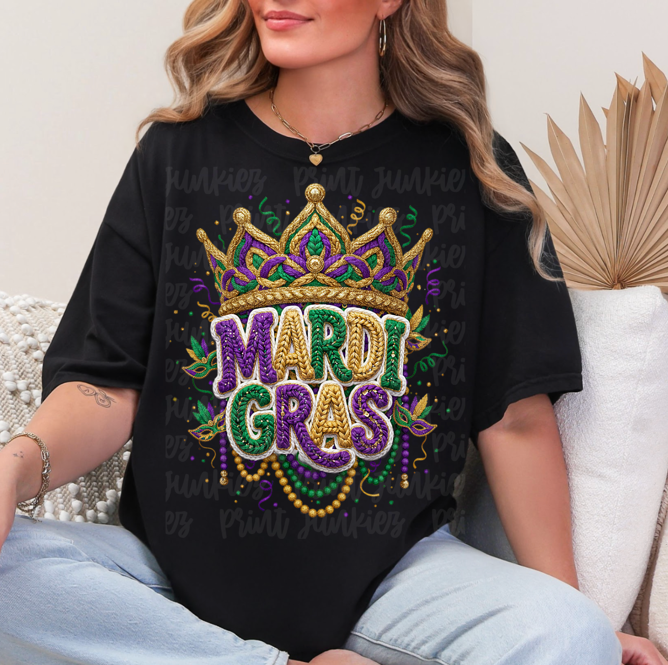 Mardi Gras Crown Faux Coquette - DTF