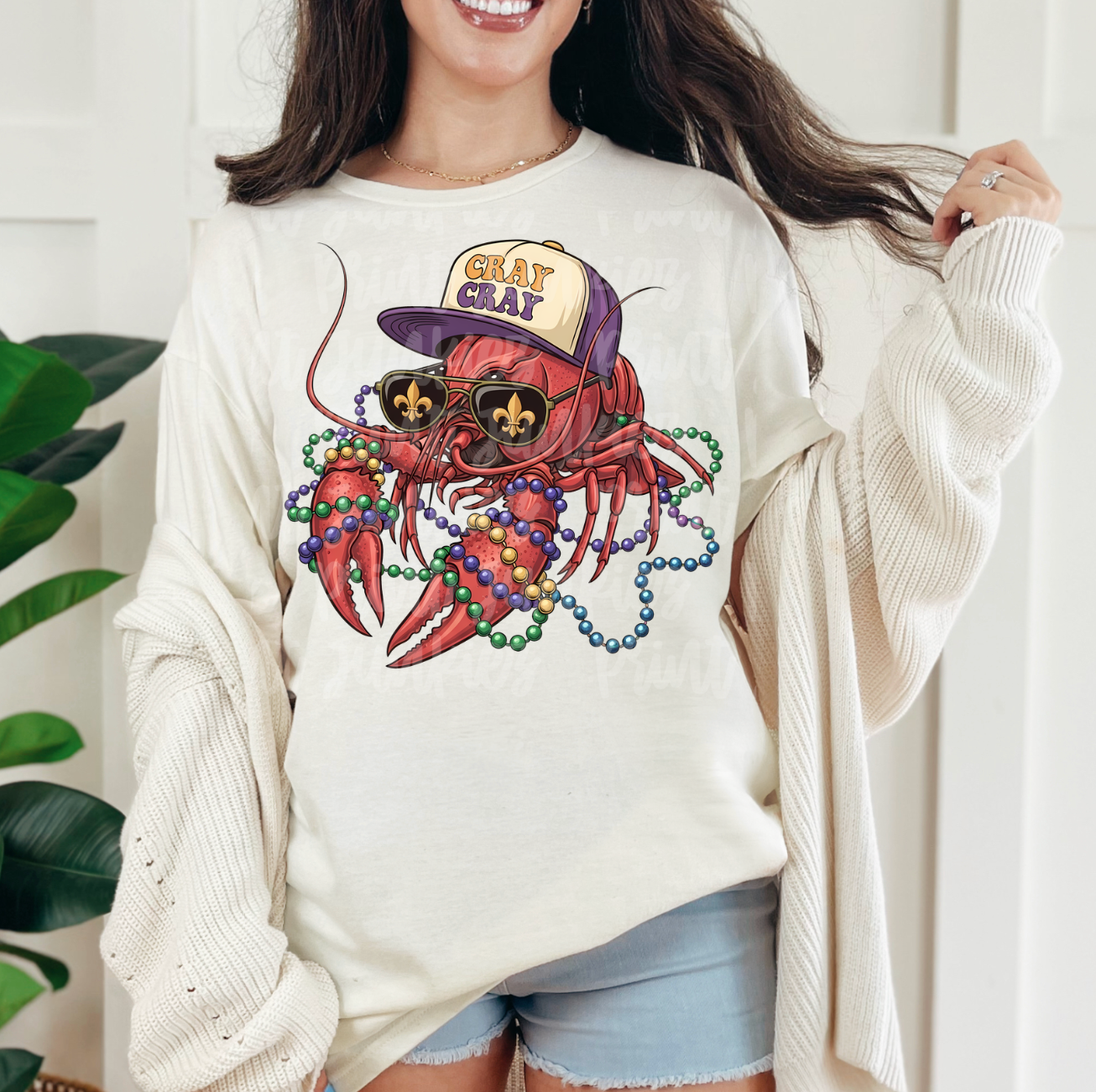 Cray Cray Mardi Gras Crawfish - DTF