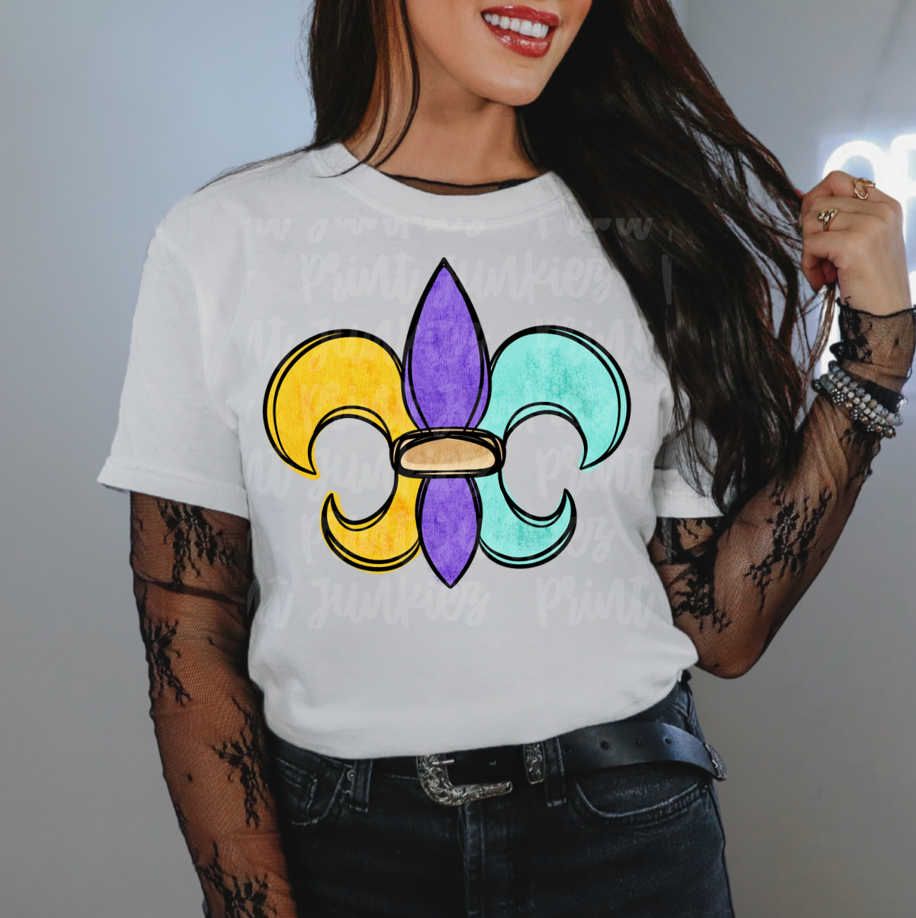 Fleur-de-lis Watercolor - DTF