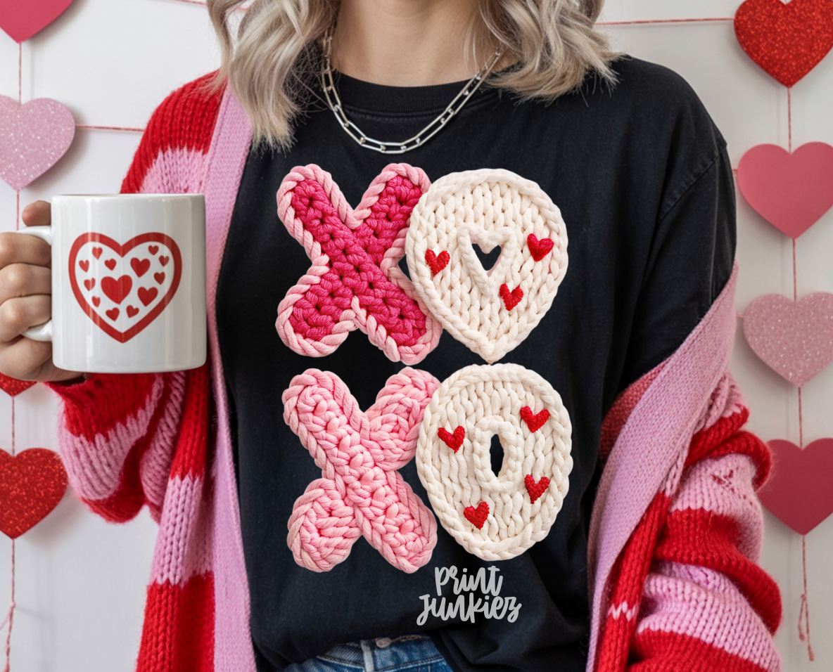XOXO Faux Crochet - DTF