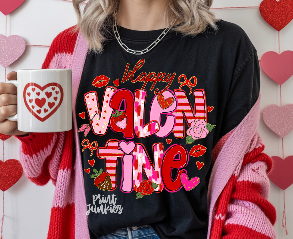 Happy Valentine Doodle - DTF