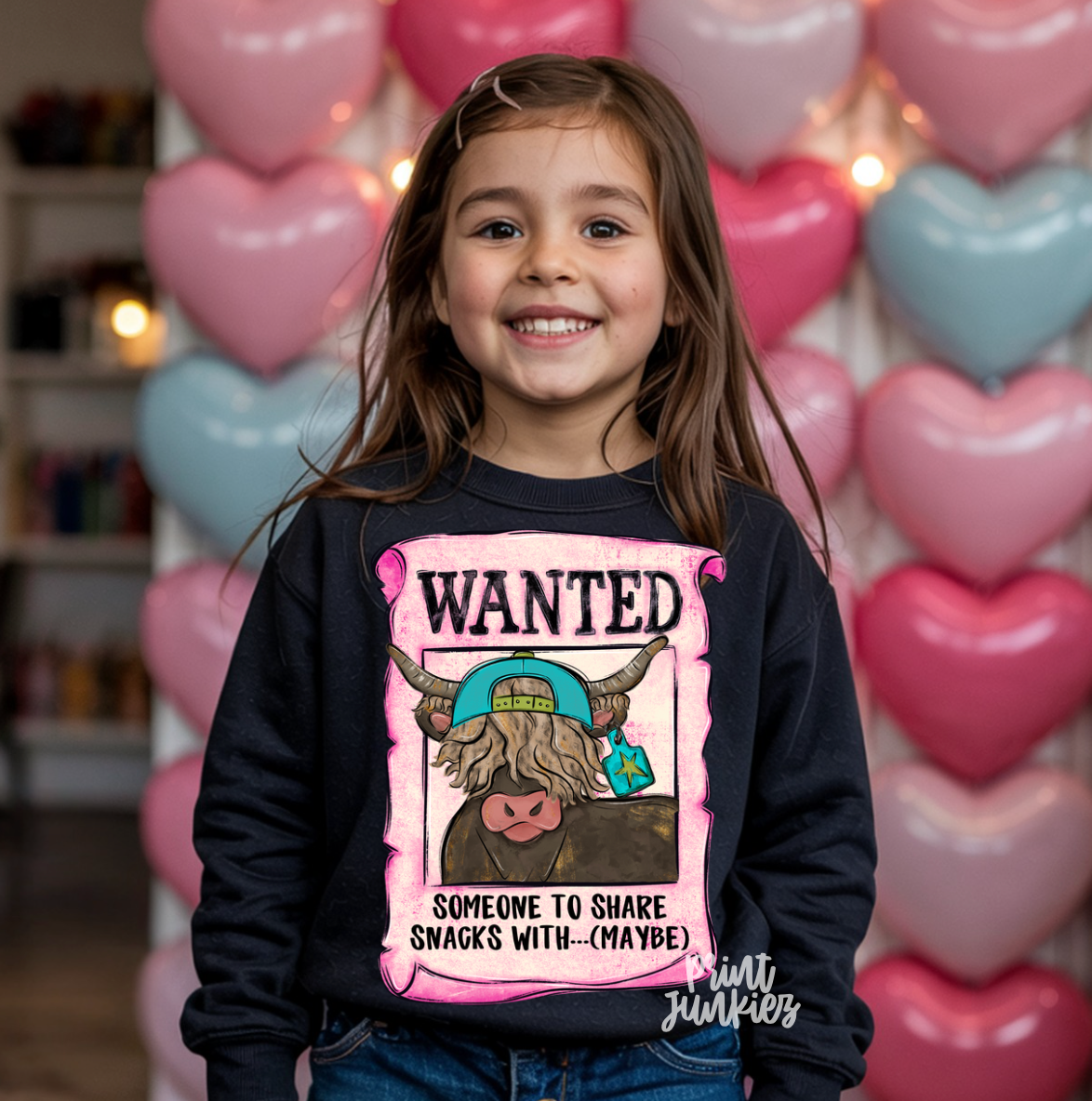 Wanted Highland Cow Poster - DTF