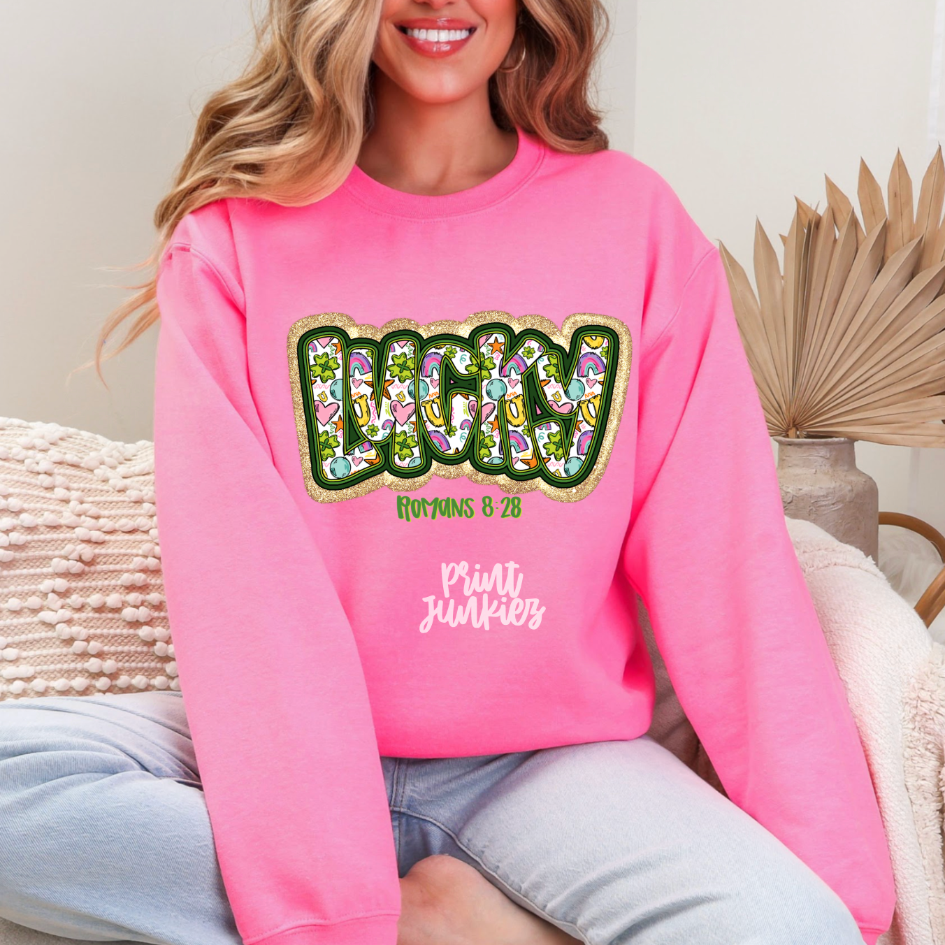 Lucky Glitter Doodle Charms - DTF