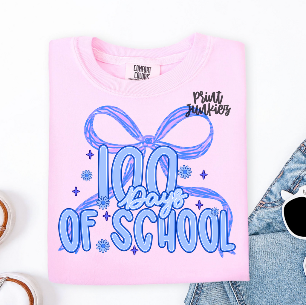 100 Days of School Preppy Blue - DTF
