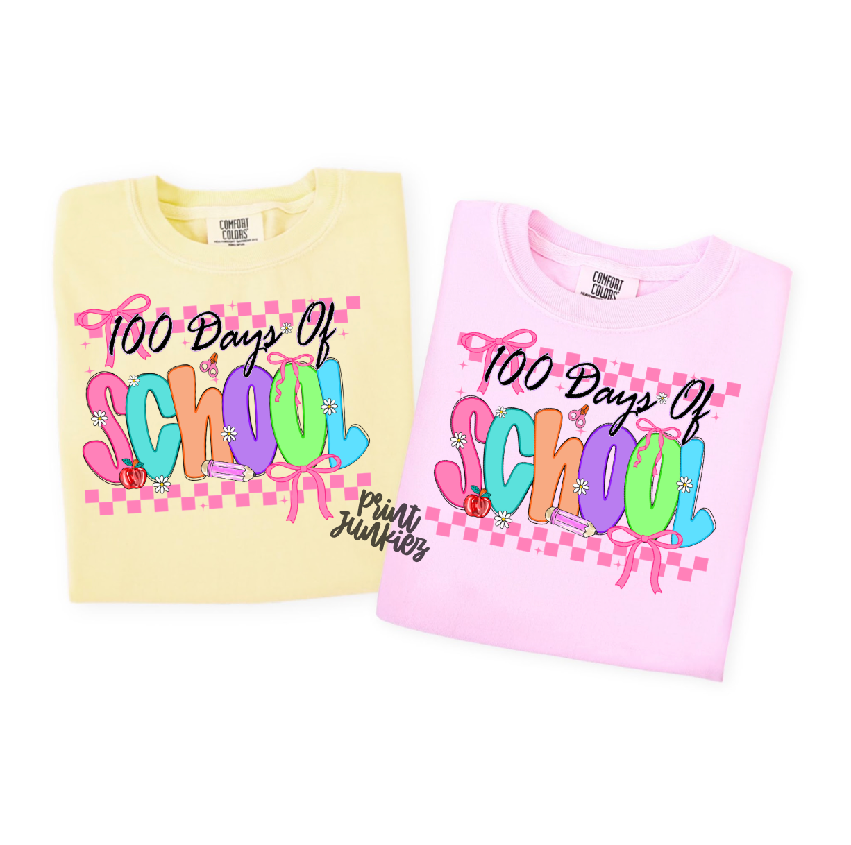 100 Days of School Preppy Checkered - DTF