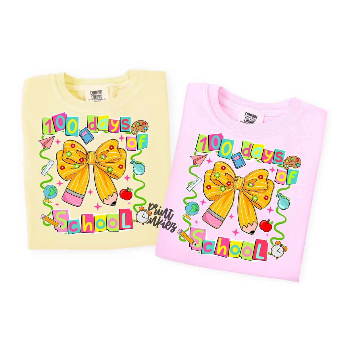 100 Days of School Bow Paint - DTF