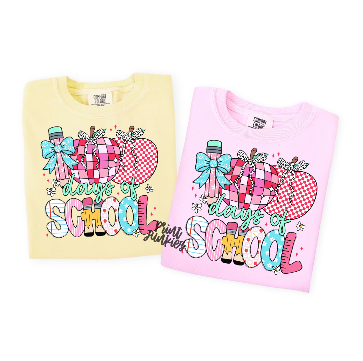 100 Days of School Apples - DTF