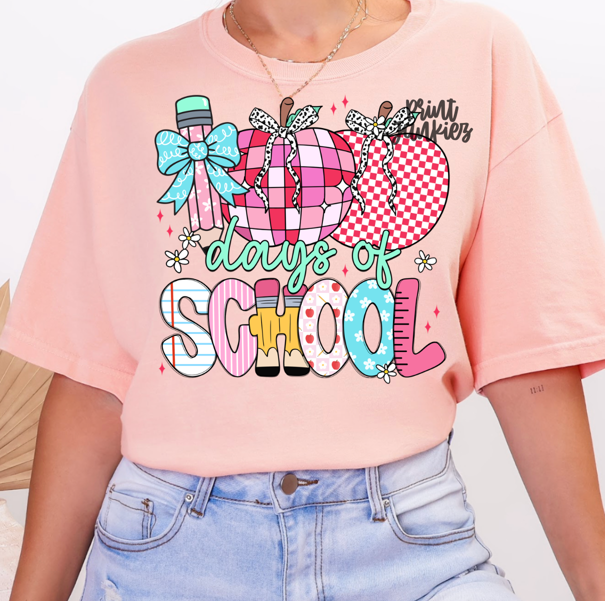 100 Days of School Apples - DTF