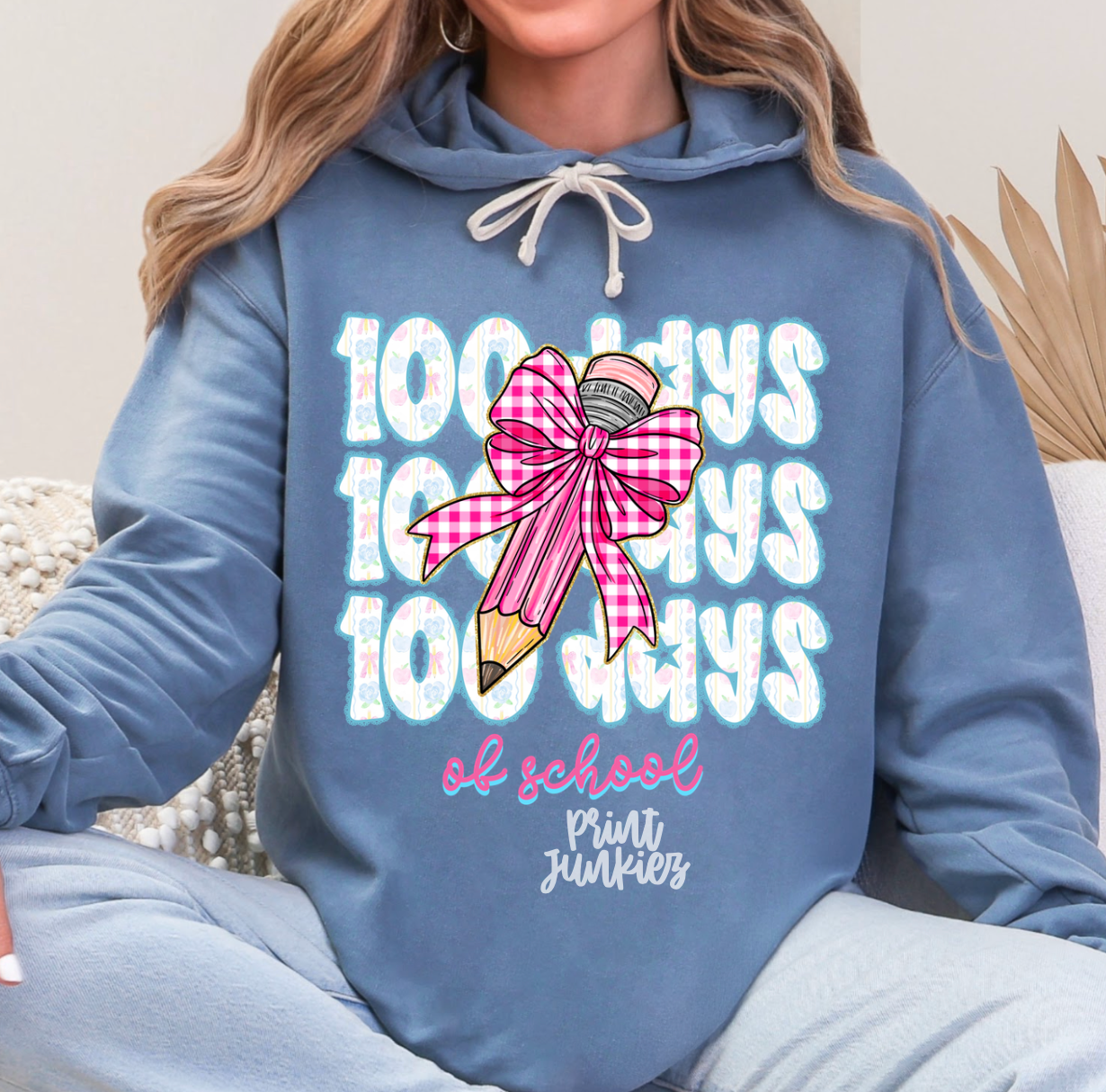 100 Days of School Stacked Preppy - DTF