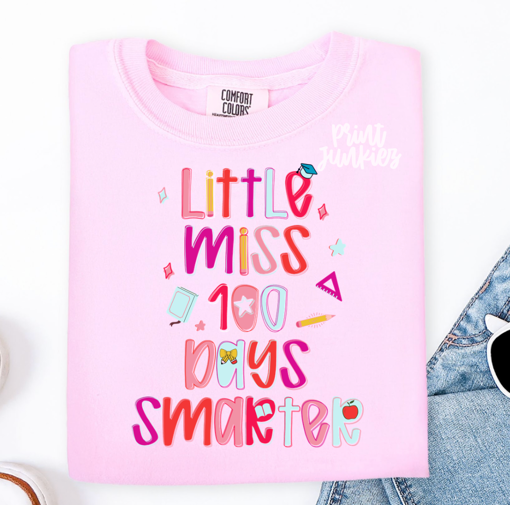 Little Miss 100 Days Smarter Doodle - DTF