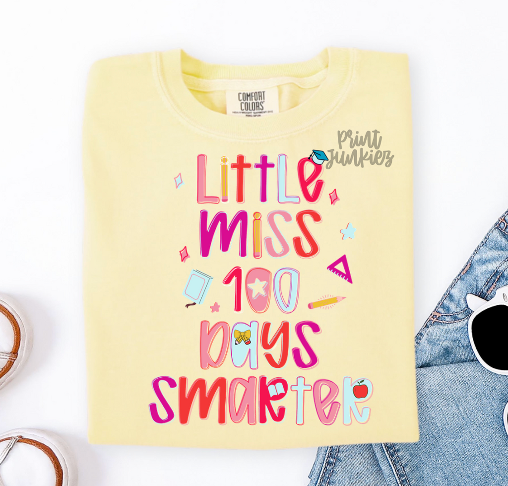 Little Miss 100 Days Smarter Doodle - DTF