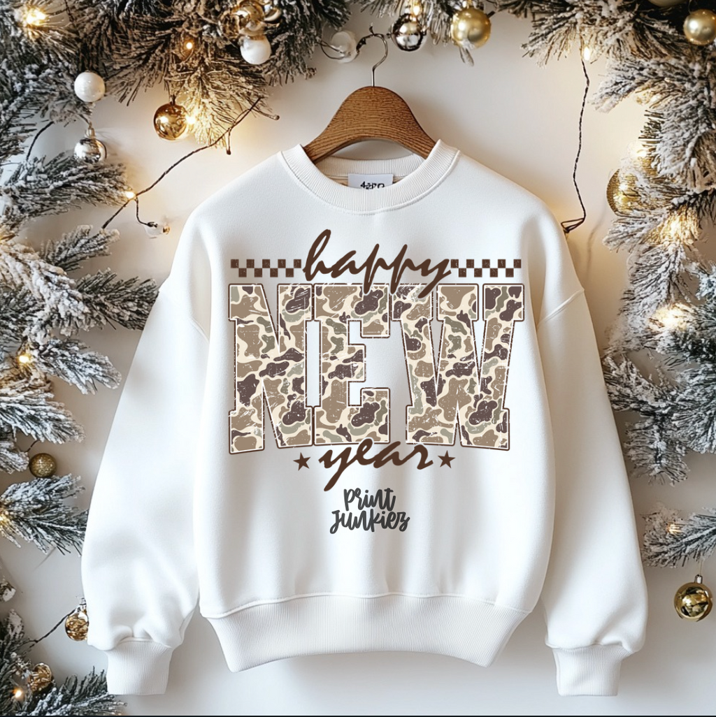 Happy New Year Camo - DTF