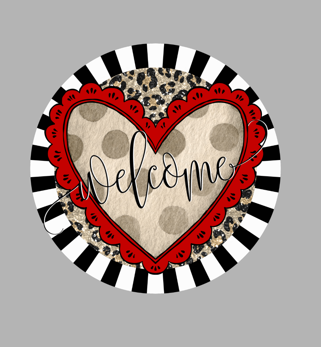 Welcome Heart Door Hanger