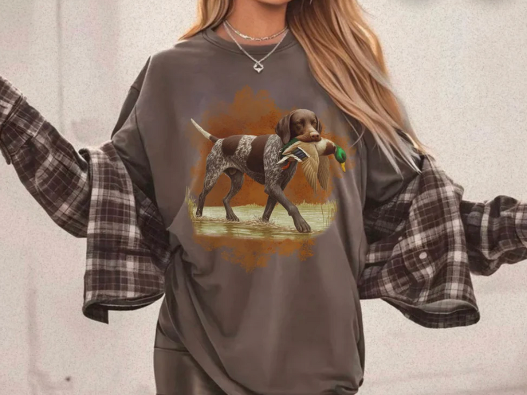 Watercolor Duck Dog - DTF