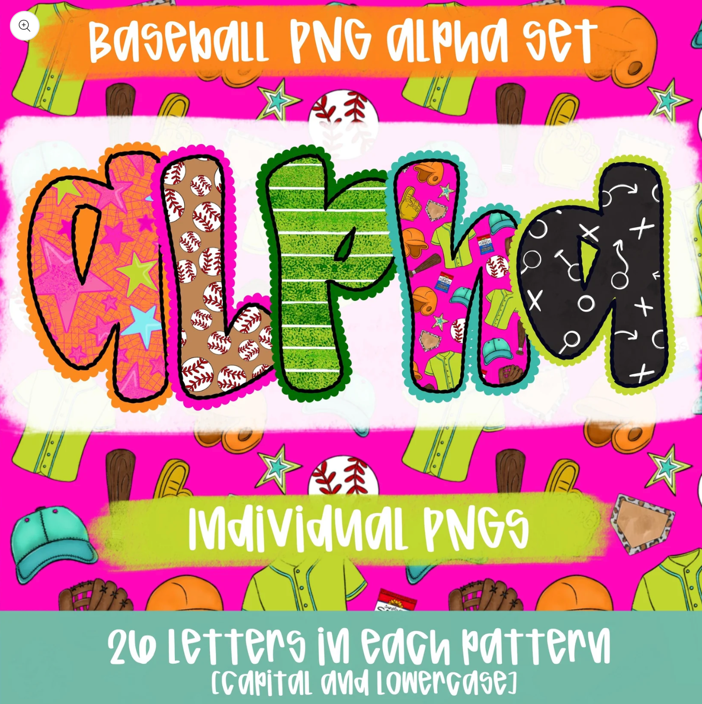 Baseball Neon Alpha - CUSTOM - DTF