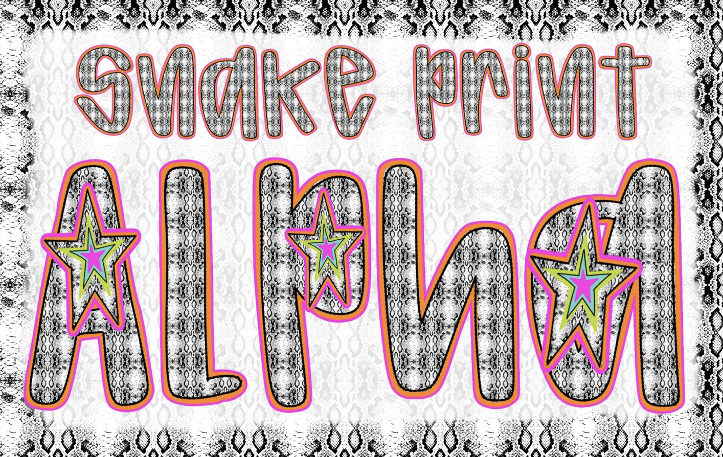Snake Print Alpha - CUSTOM - DTF