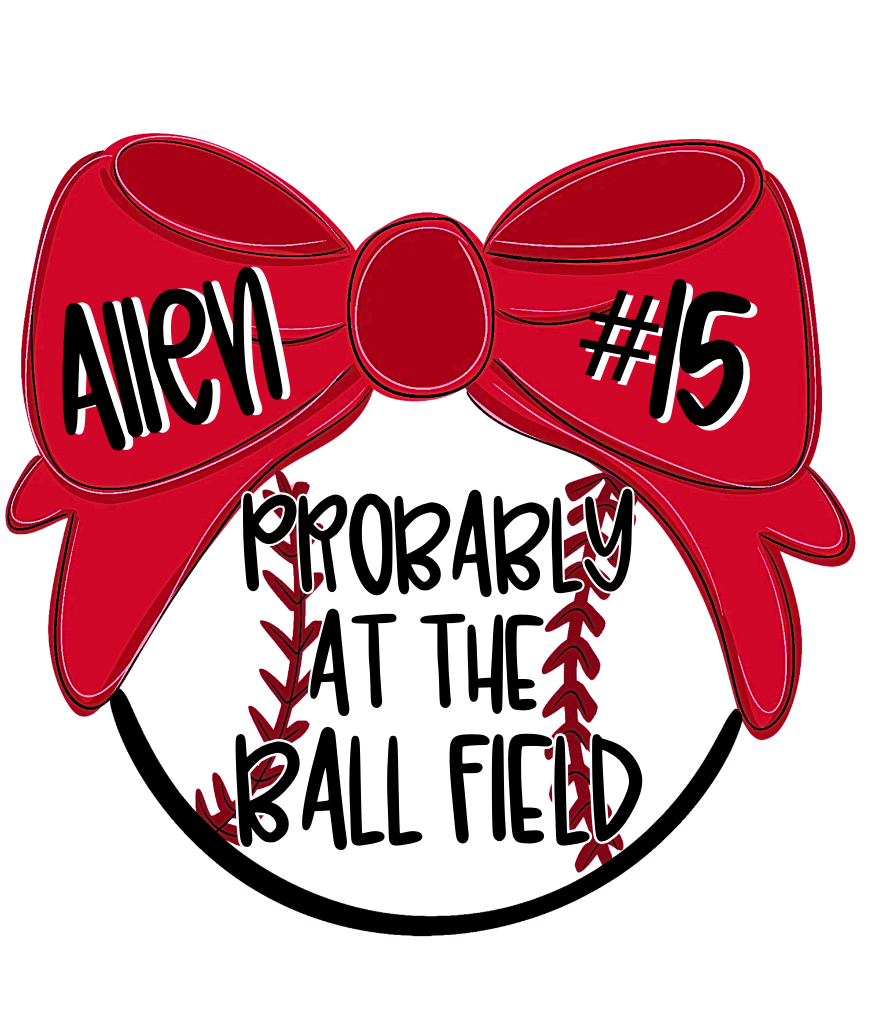 Baseball Bow Door Hanger