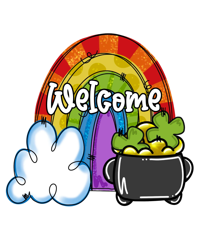 Lucky Charm Rainbow Door Hanger