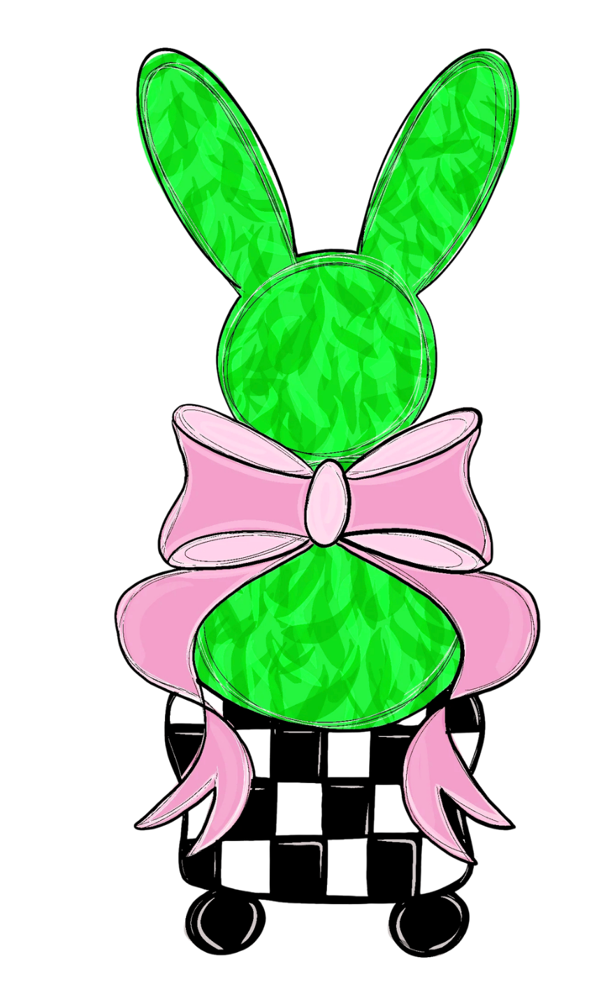 Bunny in Pot Door Hanger