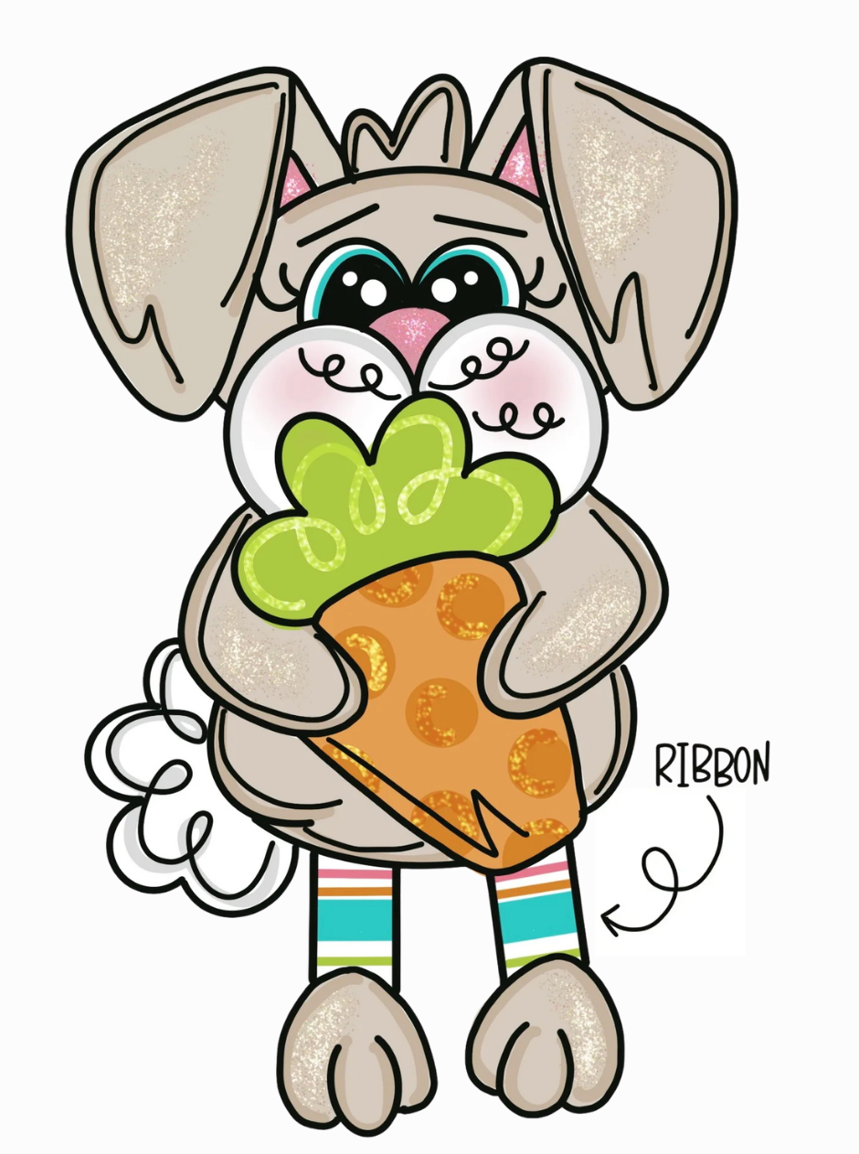Ribbon Leg Bunny Door Hanger