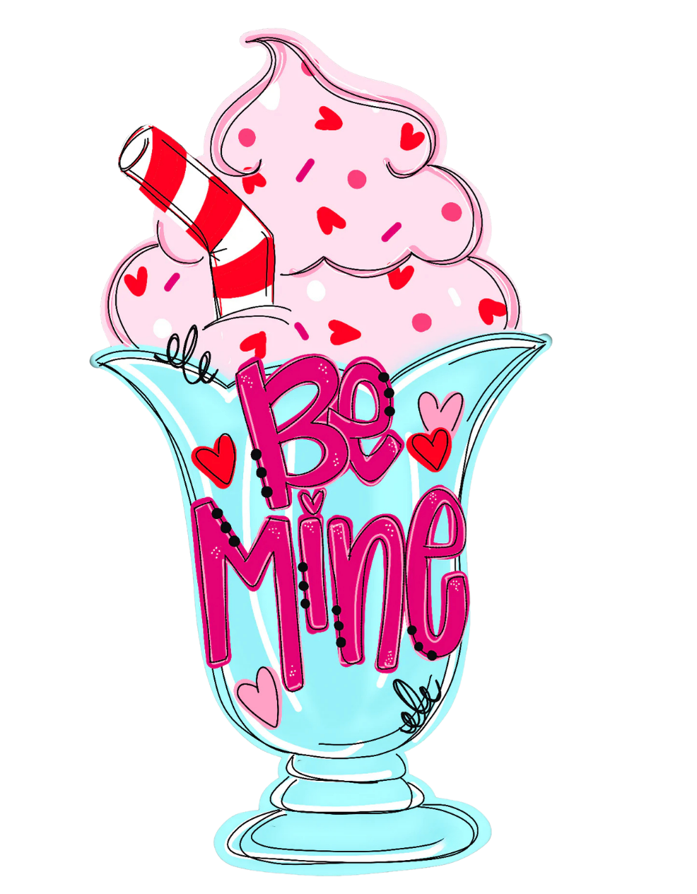 Be Mine Milkshake Door Hanger