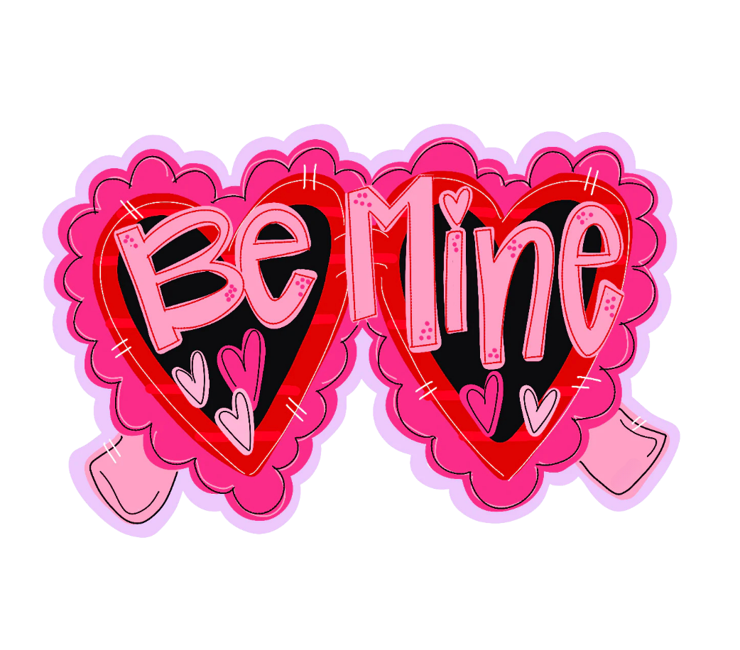 Be Mine Heart Scallops Door Hanger
