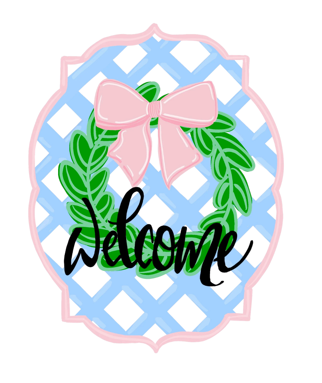 Welcome Wreath Door Hanger